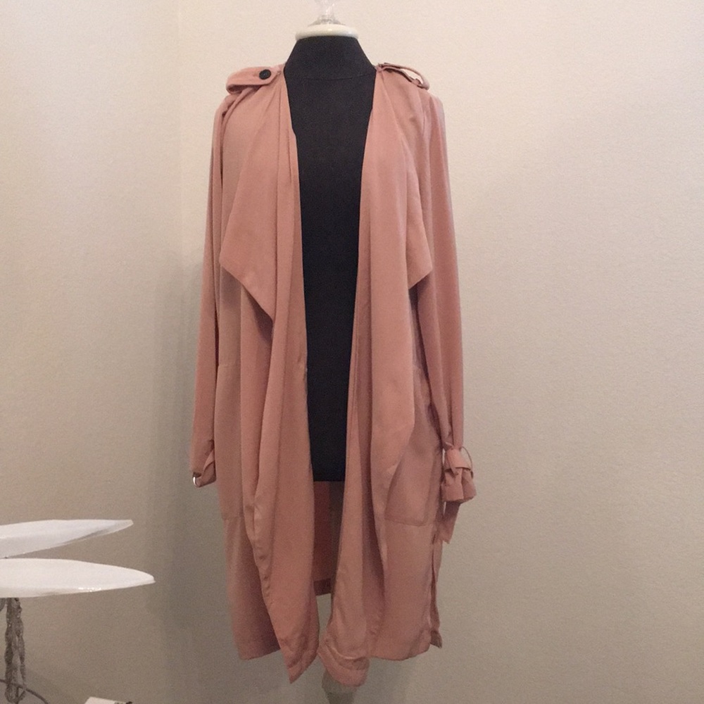 Light silk trench coat